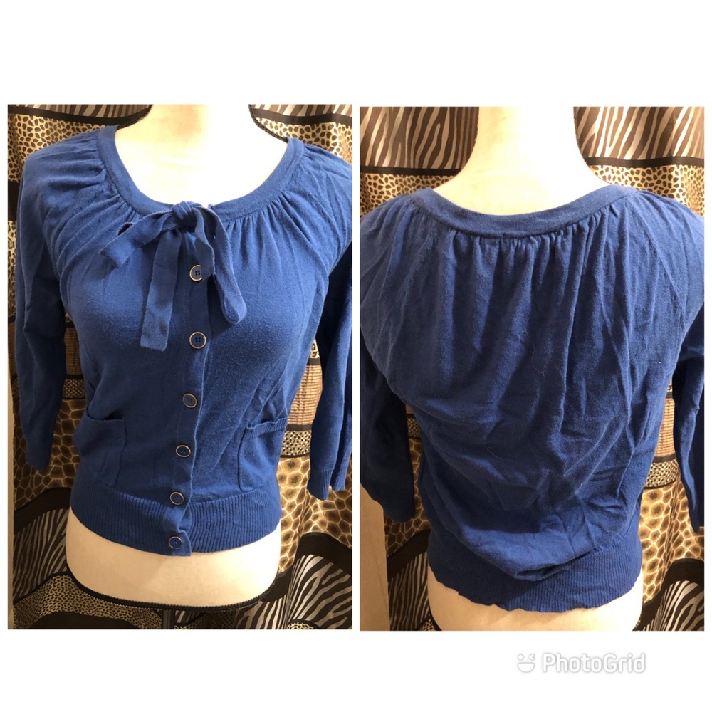 Forever 21 blue cardigan medium - Picture 2 of 2